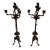 Pair of Late 19th Century Bronze French Style 3 Branch Candelabras For Sale