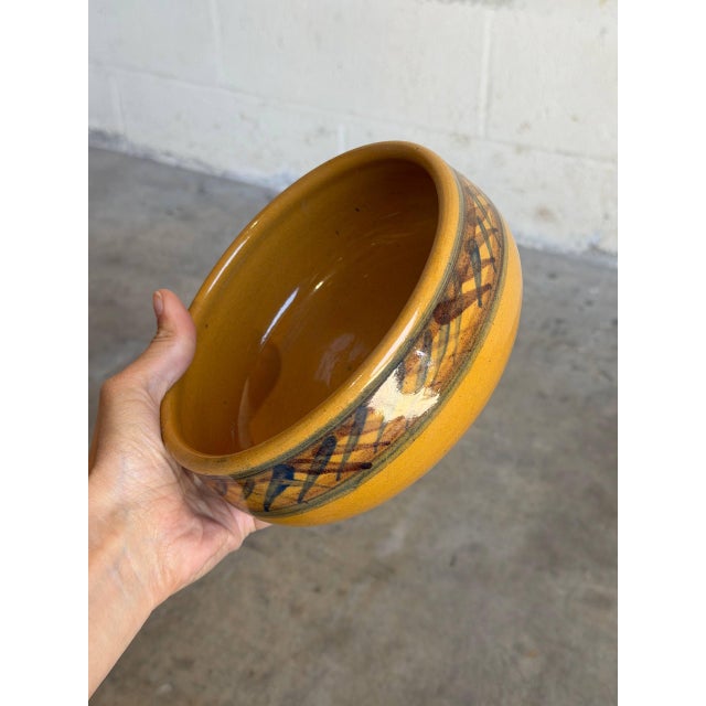 Yellow Lillerød Lervarefabrik Danish Ceramic Bowl 1960s Mid-Century Modern For Sale In Los Angeles - Image 6 of 10
