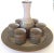 Originally intended as a wine carafe with six cups on matching serving plate, but could serve as a sake set as well. 8...