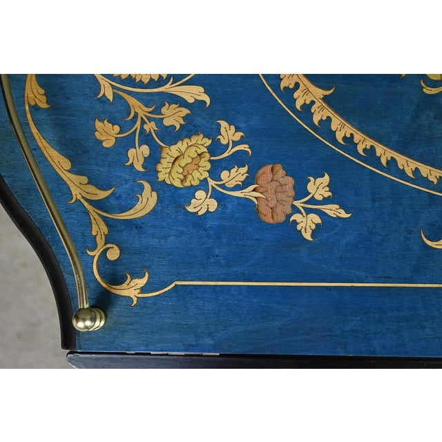 Wood Service Trolley in Sorente Marquetry, Italy, 1960s For Sale - Image 7 of 18