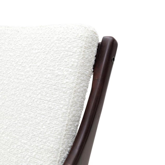 Set of Armchairs in Wood and White Bouclé by Mario Franchioni for Framar, 1960s For Sale - Image 11 of 14