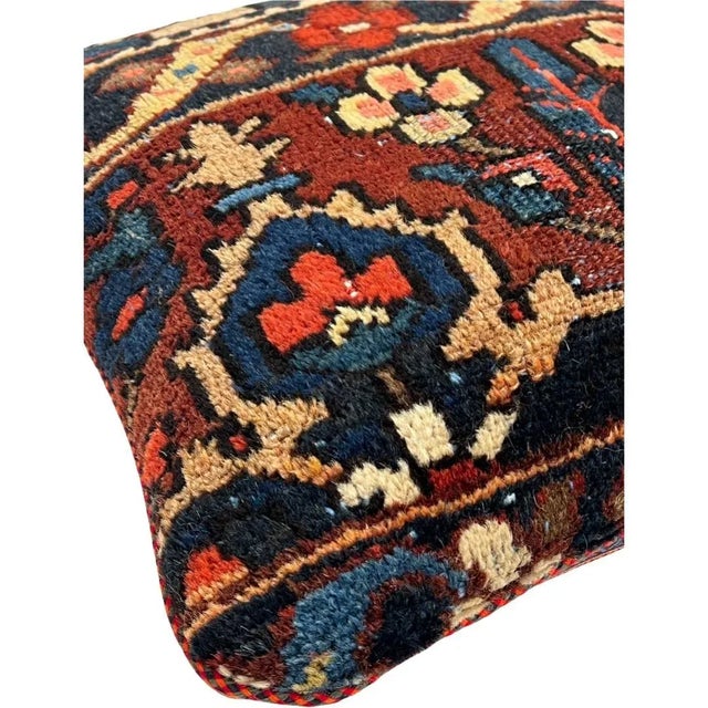 20' X 20" Antique hand-woven Farahan rug pillow. This is 100% wool. Back 100% cotton. Beautiful colors and well made. This...
