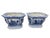 This is a fantastic pair of contemporary Chinoiserie large blue and white jardinieres. These planters are designed with...