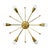Metal Modernist Brass Sun-Shaped Flush Mount Attributed to J. T. Kalmar for Kalmar, Austria, 1950s For Sale - Image 7 of 7