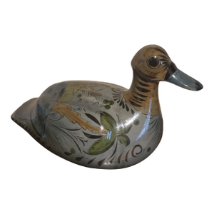Collectible Tonala Glazed Ceramic Duck