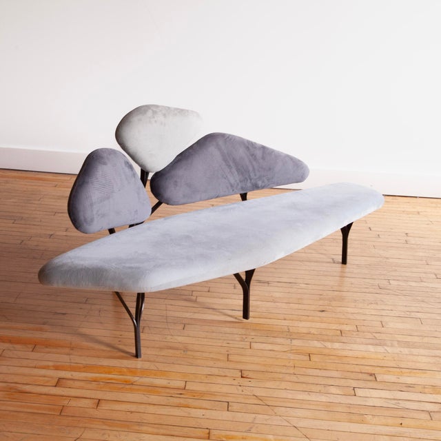 2010s French Steel and Upholstered "Borghese" Sofa by Noe Duchaufour-Lawrence For Sale - Image 5 of 6