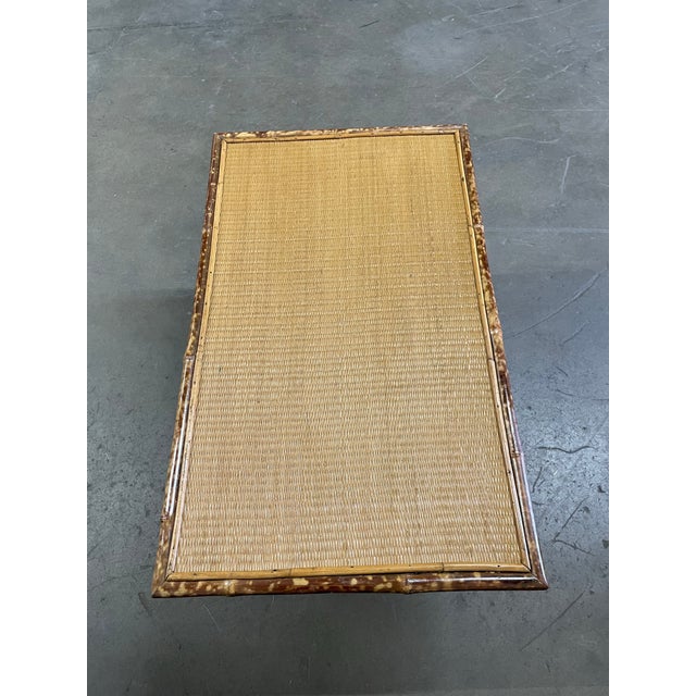French Early 20th Century French Tortoise Bamboo Coffee Table For Sale - Image 3 of 6
