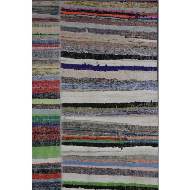 Traditional Hand Knotted Patchwork Rug by Aara Rugs Inc. - 11'4" X 8'0" For Sale - Image 3 of 3