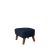 Contemporary Set of Blue and Smoked Oak Sahco Zero Footstool by Lassen For Sale - Image 3 of 6
