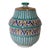 Moroccan Ceramic Covered Jar Handcrafted in Fez Morocco 1950s For Sale