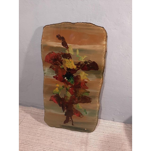 Red Decorative Plaque with Flowers by Duilio Barnabe for Fontana Arte, 1950s For Sale - Image 8 of 15