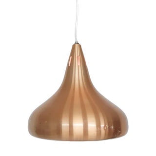 Vintage Copper Pendant Light, Denmark, 1960s For Sale