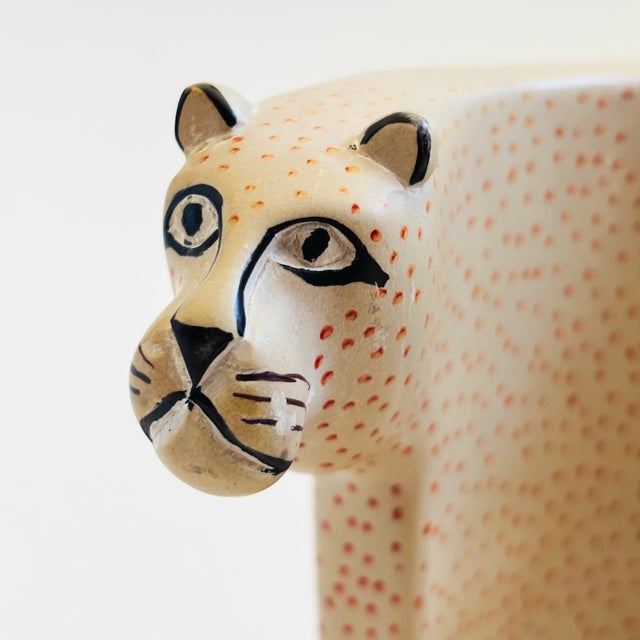 Beige Vintage Carved Soapstone Leopard For Sale - Image 8 of 14