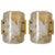 Glass and Brass Wall Sconces from Kalmar, 1960s, Set of 2 For Sale