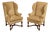 Lee Jofa Pair Of Custom Upholstered Wingback "Mayfair" Armchairs For Sale