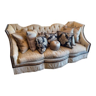 Marge Carson Sofa with Accent Pillows For Sale