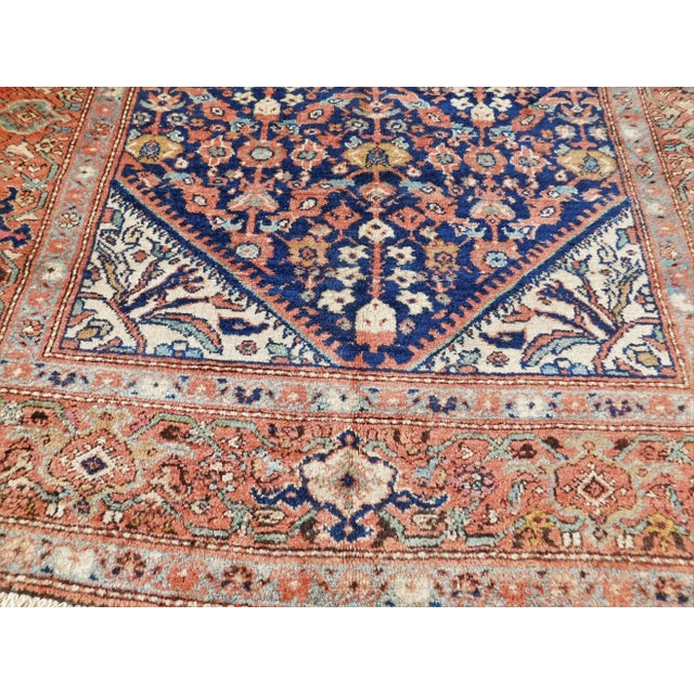 1910s Early 20th Century Antique Hand-Knotted Persian Gallery Rug - 5′3″ × 11′7″ For Sale - Image 5 of 13