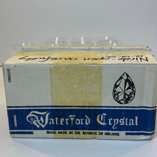 Glass 1970s Waterford Tramore Cut Crystal Liqueur Cordials - Set of 10 For Sale - Image 7 of 11