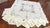 Art Deco Linen Tablecloth 32" X 33" , 10 Napkins C1930 Cream With Gray Trim Pristine For Sale - Image 18 of 18