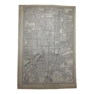 Antique 1920s Portland Oregon City Map