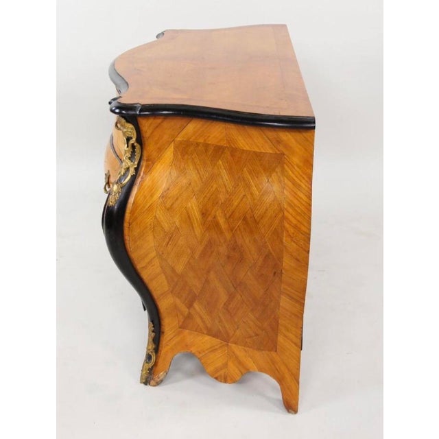 Late 19th Century Swedish French Rococo Parquetry Gilt Bronze Mounted Commode or Bombay Chest For Sale - Image 11 of 15