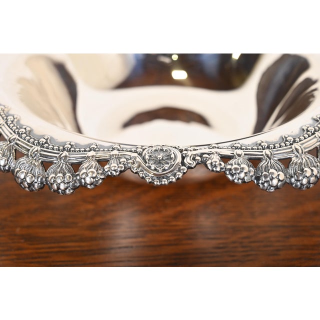 Early 20th Century Tiffany & Co. Antique Sterling Silver Fruit Bowl or Centerpiece Bowl For Sale - Image 5 of 9