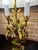 Pair of Mid-Century Italian Gilt Botanical Candelabra Lamps For Sale - Image 10 of 12