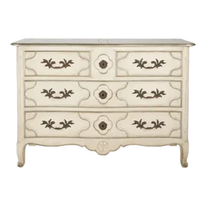 French Louis XV Style Ivory Painted Chest / Commode by Baker Furniture Co.