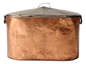 Antique Copper Lidded Wash Tub