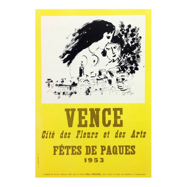 Chagall Lithograph 18 Vence 1953 Art in Posters For Sale