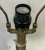Early 21st Century Organic Modern Silvered Metal Faux-Bois Table Lamp, Original Finial and Shade For Sale - Image 5 of 7