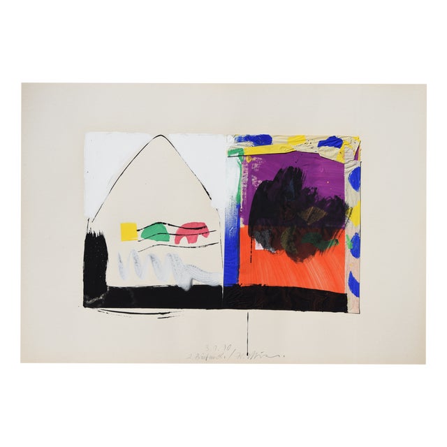 Wolff Mirus, 2nd Letter to L., 1990, Gouache & Mixed Media For Sale