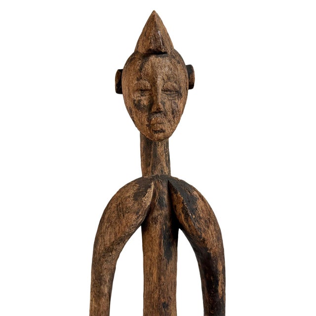 Tribal Old Antique Mumuye Nigerian Male Figure Sculpture For Sale - Image 3 of 16