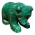Malachite (From Congo) Bear Beautiful Malachite Bear Statue. Deep Green Colors. For Sale