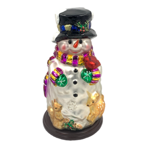 Thomas Pacconi 14" Blown Glass Snowman Figurine