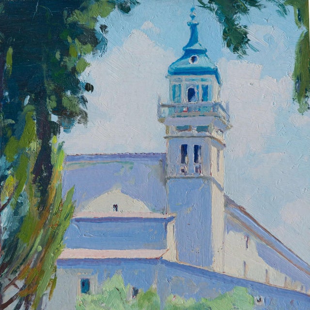 Positano and Valldemossa, Landscapes, 1990s, Oil on Canvas, Set of 2 For Sale - Image 9 of 14