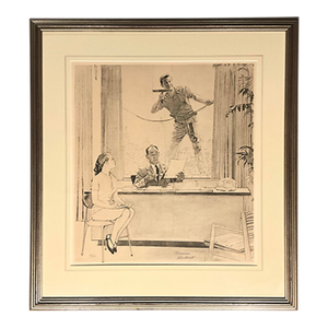 Norman Rockwell Pencil Signed Lithograph Artists Proof a/P Framed.