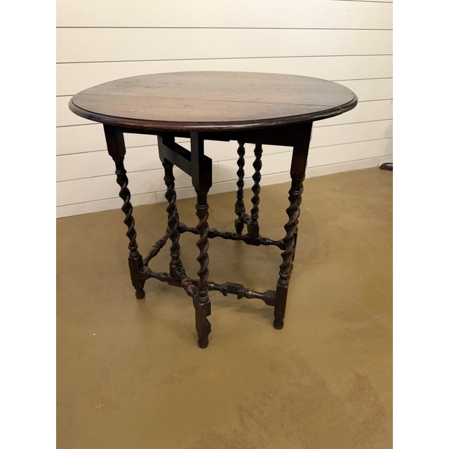 1910s 19th Century English Gate Leg Table For Sale - Image 5 of 11