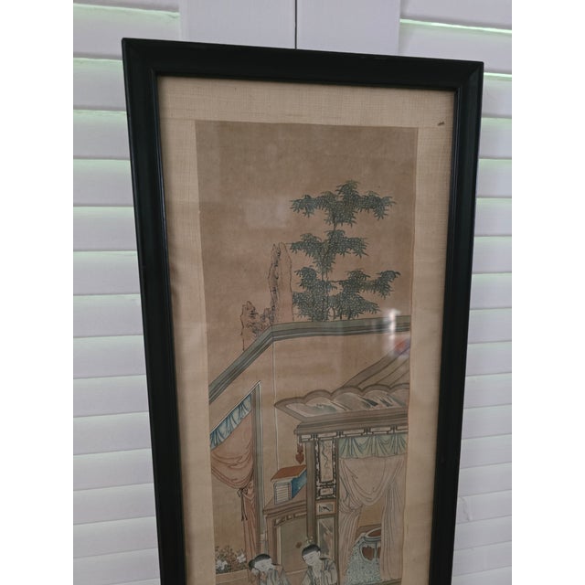 Vintage Chinese Painting Pre Mid Century Masterpiece For Sale - Image 10 of 12