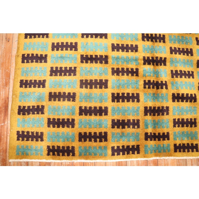 Mid 20th Century Turkish Art Deco Square Rug For Sale - Image 12 of 18