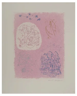 André Masson, The Cosmic City of Breasts, Original Engraving