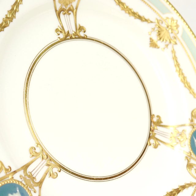Set of 8 Mintons Porcelain Thickly Gilt Pâte-Sur-Pâte Luncheon Plates by Albion Birks For Sale - Image 16 of 18