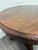 Brown Antique American Empire Carved Mahogany Lion Paw Feet Pedestal Center Table For Sale - Image 8 of 11