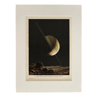 Lucien Rudaux, Illustrated Plate of Saturn, 1930, Print, Framed For Sale