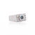 1.2 Carat Fancy Blue & White Diamond White Gold Textured Men's Ring, Size 9.5 For Sale - Image 4 of 8