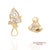 White 18k Yellow Gold Natural Diamond Fancy Earring- Set of 2 For Sale - Image 8 of 9