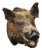 Vintage Wild Boar Head Taxidermy Hog Pig Head Wall Mount Log Cabin Decor For Sale