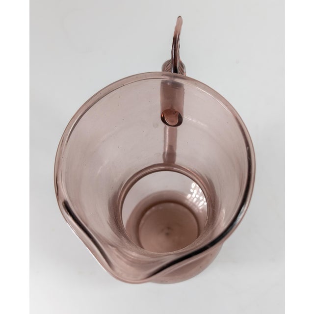 19th or 20th Century Purple Amethyst Bohemian Venetian Glass Pitcher For Sale In New York - Image 6 of 10