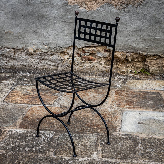 Garden Seating Set in Iron, 1990s, Set of 5 For Sale - Image 6 of 7