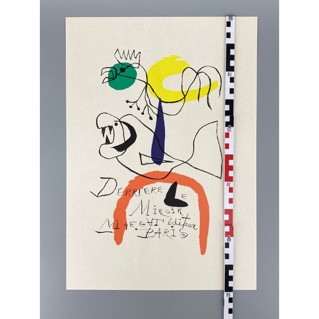 Joan Miro, Surrealist Color Lithograph, 1956, Paper For Sale - Image 6 of 7